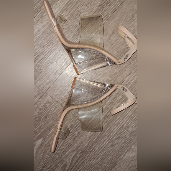 Shoe Dazzle Clear Wedged Sandals - Picture 12 of 16